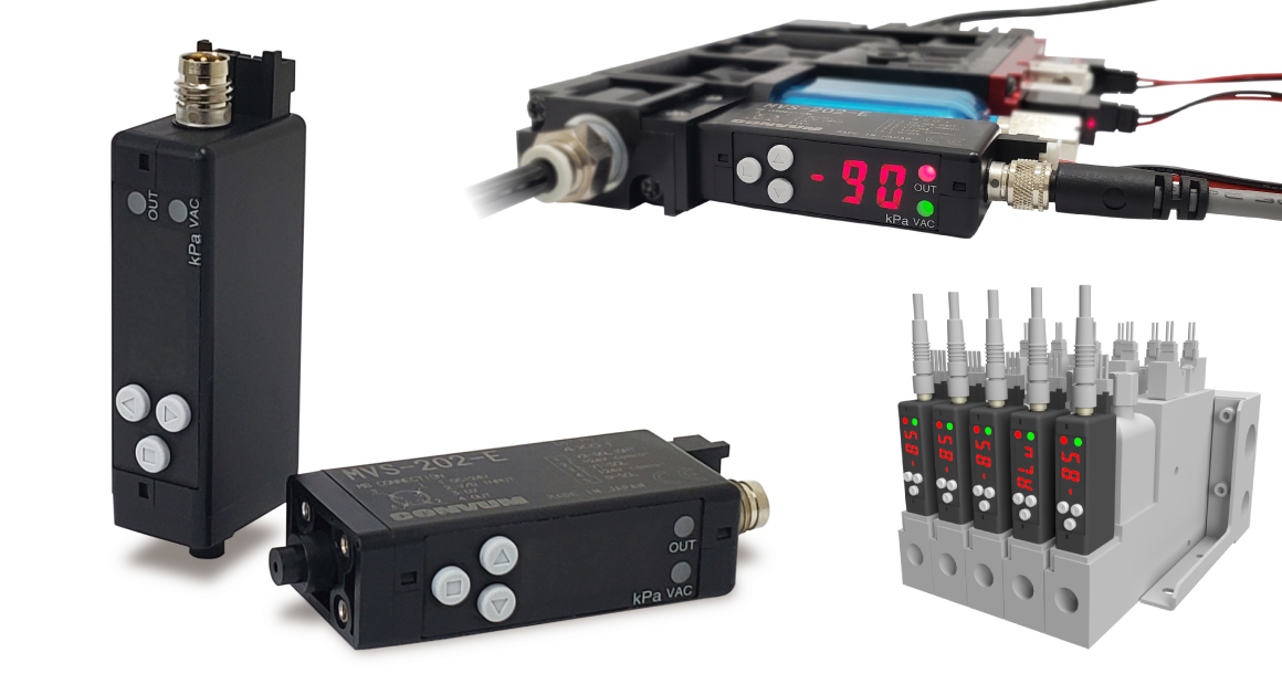 Energy-saving pressure sensor with solenoid valve control MVS-202